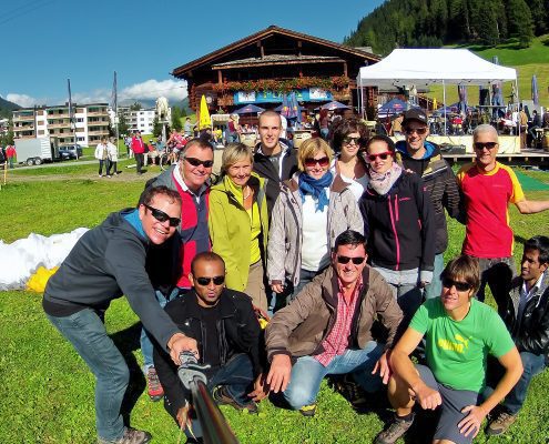 Tandemflug Gruppen Firmenausflug Sommer Davos