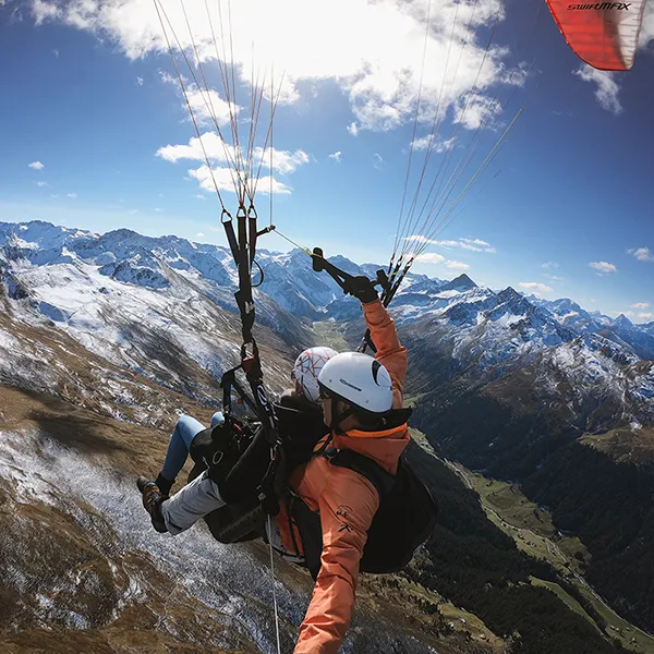 Flugbeschreibung Tandem Thermik Paraglidingflug Davos